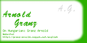 arnold granz business card
